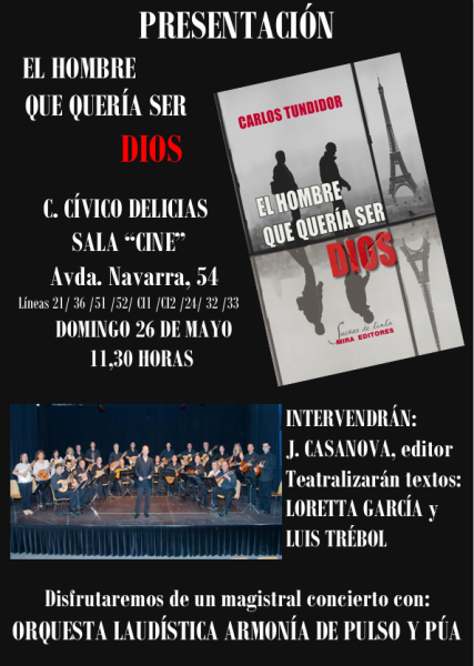 Cartel de mano presentación fondo negro