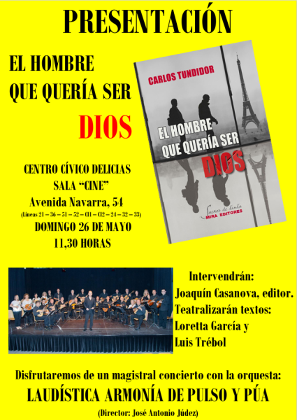 Cartel presentación fondo amarillo